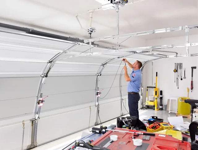 Garage door cable repair service by Beaumont Garage Door Repair in Beaumont