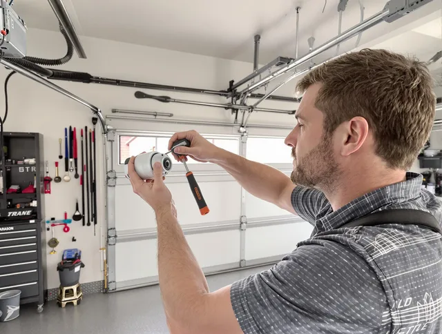 Garage door opener repair service by Beaumont Garage Door Repair in Beaumont