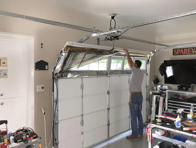 Garage door section replacement by Beaumont Garage Door Repair in Beaumont