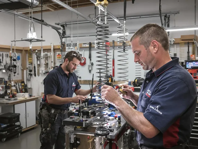Garage door spring repair service by Beaumont Garage Door Repair in Beaumont