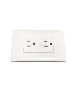 TOMA CORRIENTE DOBLE SUPERFICIE BLANCO 15 AMPERES 125 VOLTIOS LEVINTON